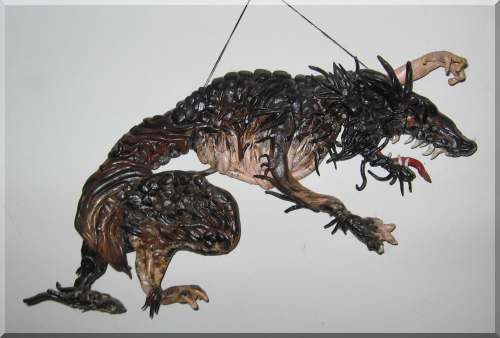 Transforming Werewolf - Clay Sculpture
